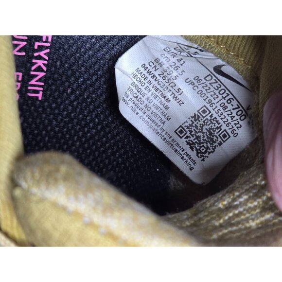 Nike Women's React Infinity Run Flyknit 3 Wheat Gold Sneaker  size 9.5 - Picture 14 of 16